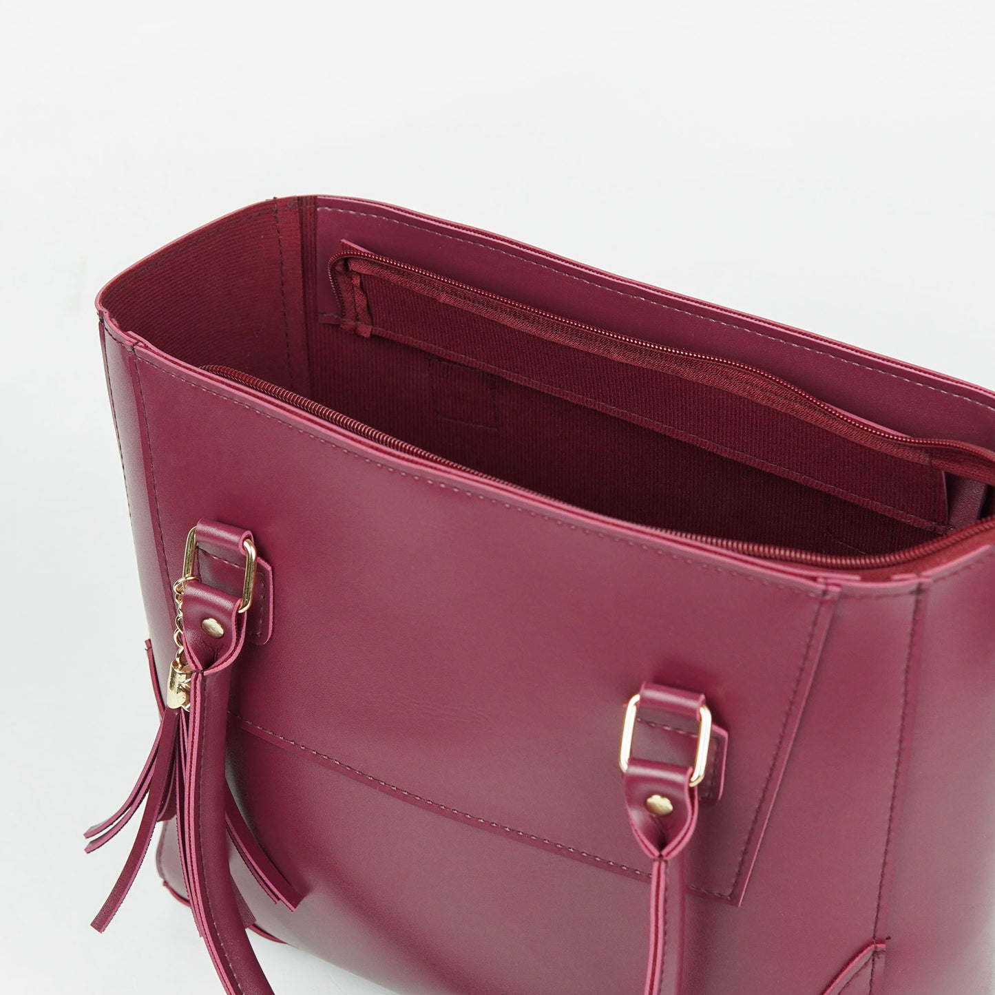 Flora Bag set of 3 Black Maroon