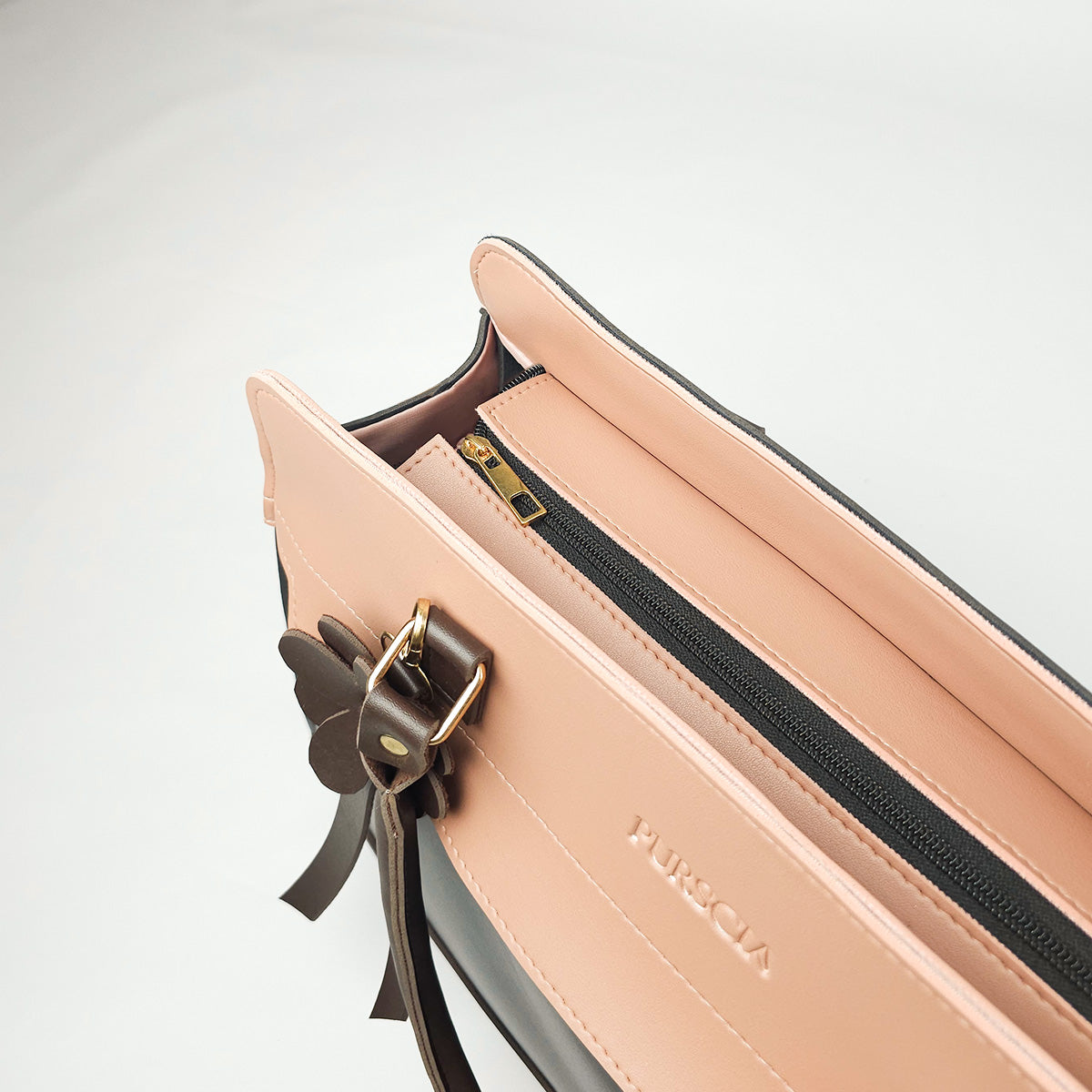 Alexa Tote Bag Peach & Black