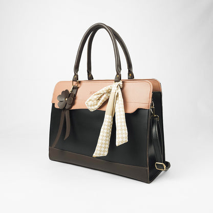Alexa Tote Bag Peach & Black