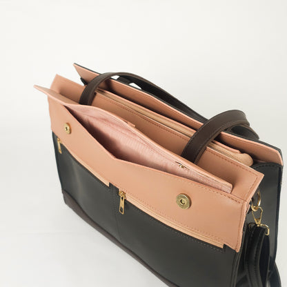 Dual-Tone Professional Shoulder Bag