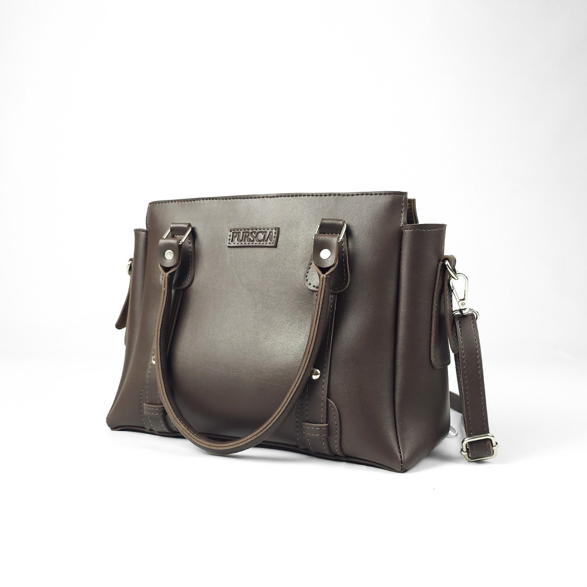 Calis Leather Shoulder Bag Brown