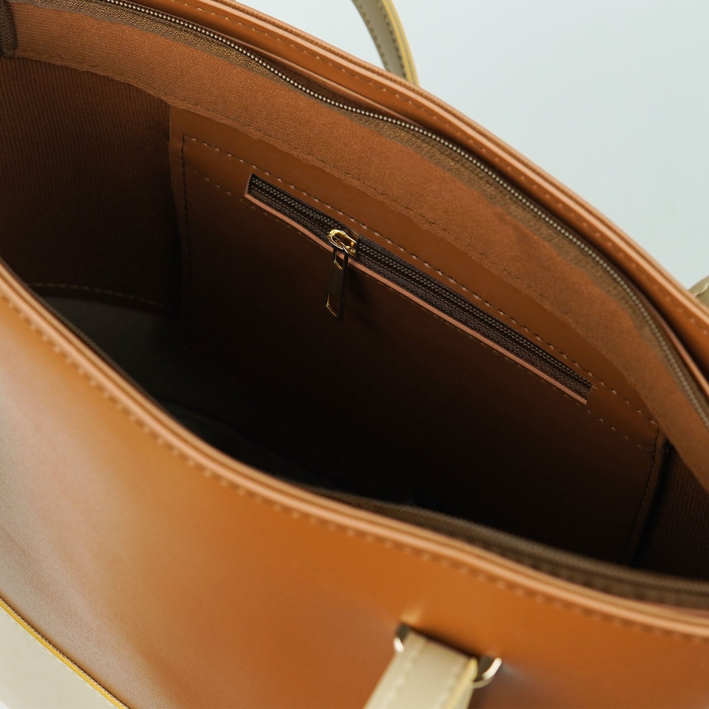 Berry Tote Bag set of 2 Brown & Beige