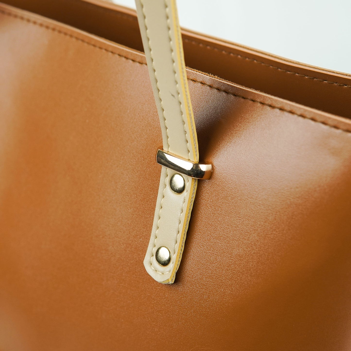 Berry Tote Bag set of 2 Brown & Beige