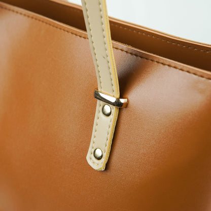 Berry Tote Bag set of 2 Brown & Beige