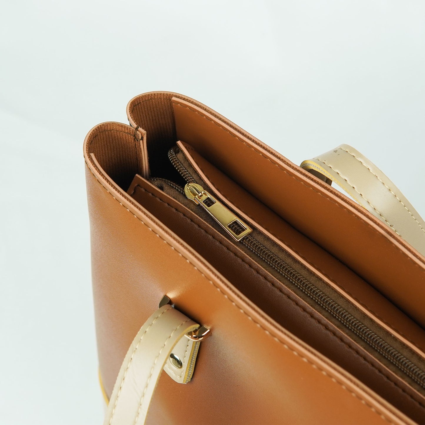 Berry Tote Bag set of 2 Brown & Beige