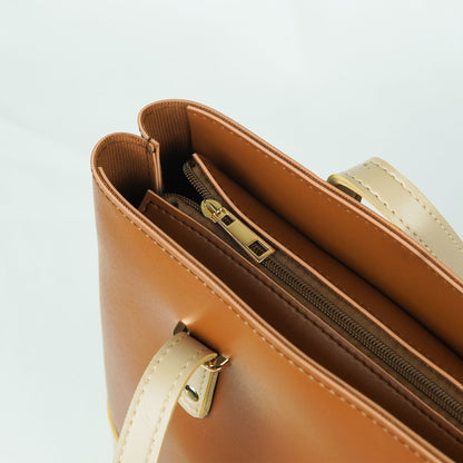 Berry Tote Bag set of 2 Brown & Beige
