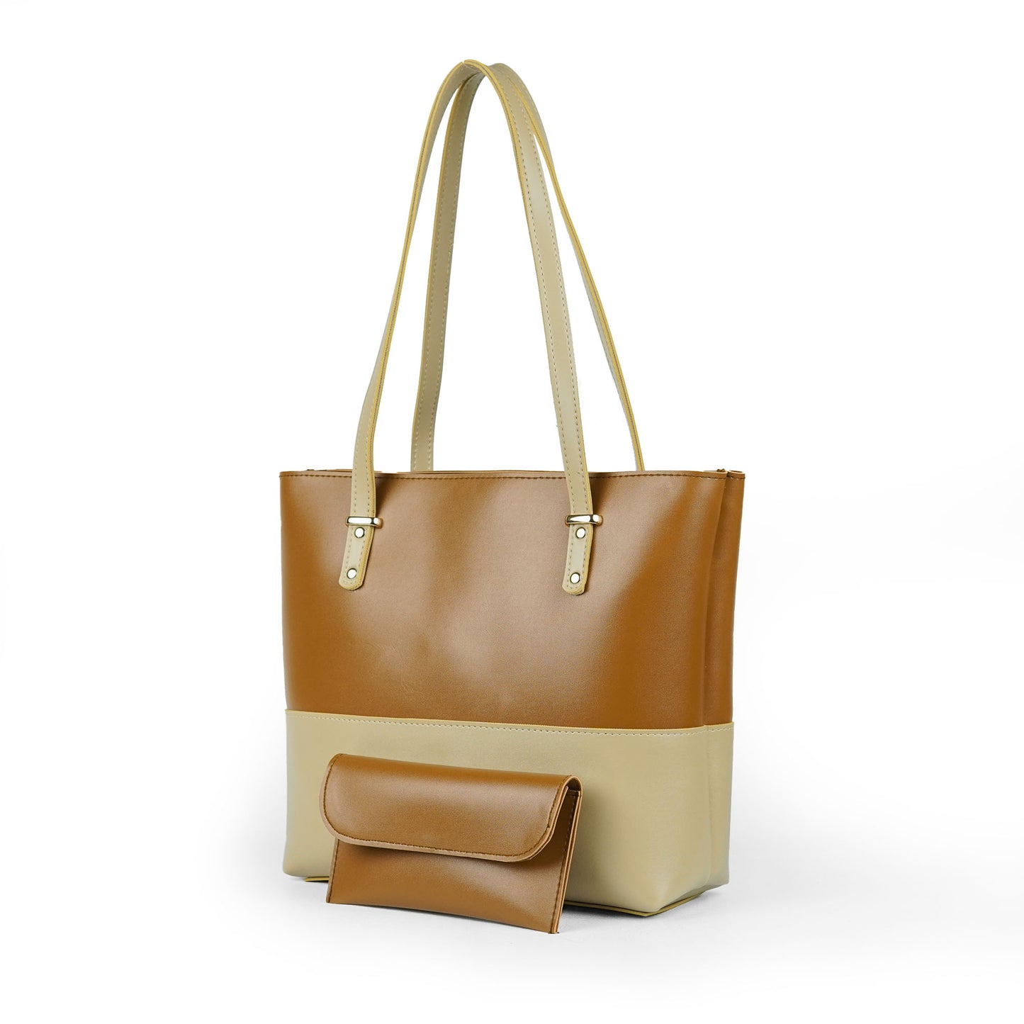 Berry Tote Bag set of 2 Brown & Beige