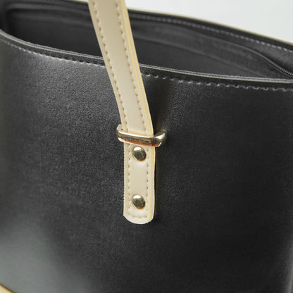 Berry Tote Bag set of 2 Black & Beige