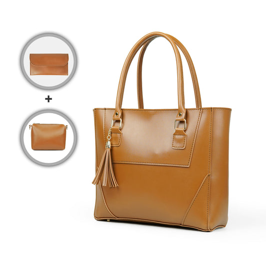 Flora Bag set of 3 Brown
