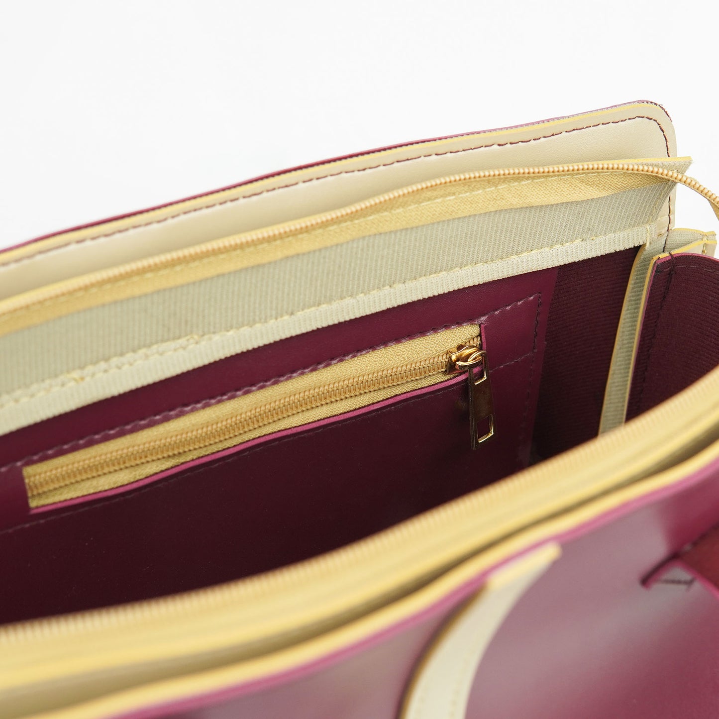 Zitti Bag Maroon & Beige