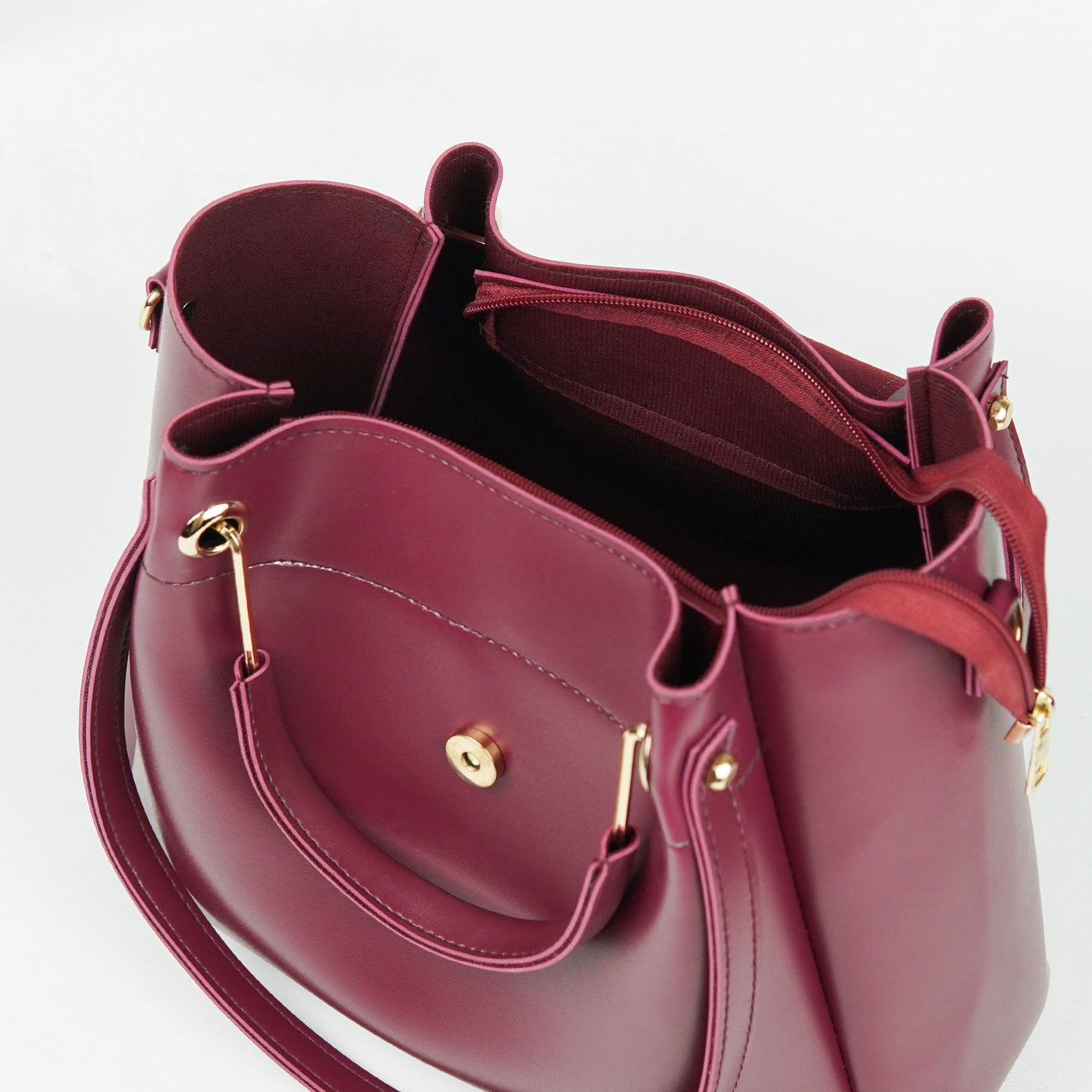 Italy Bag Set of 3 Maroon
