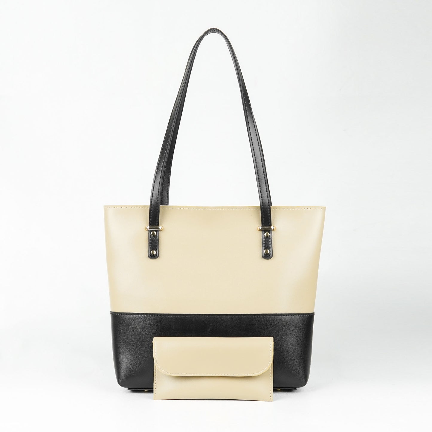 Berry Tote Bag set of 2 Beige & Black