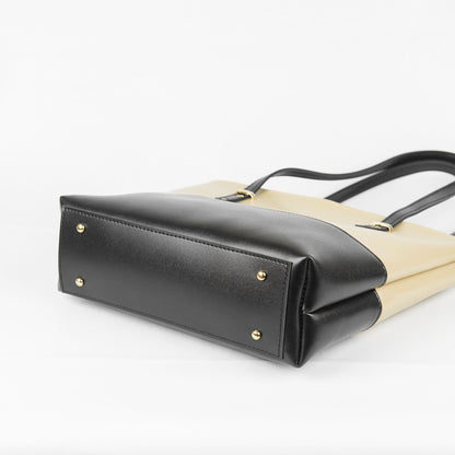 Berry Tote Bag set of 2 Beige & Black