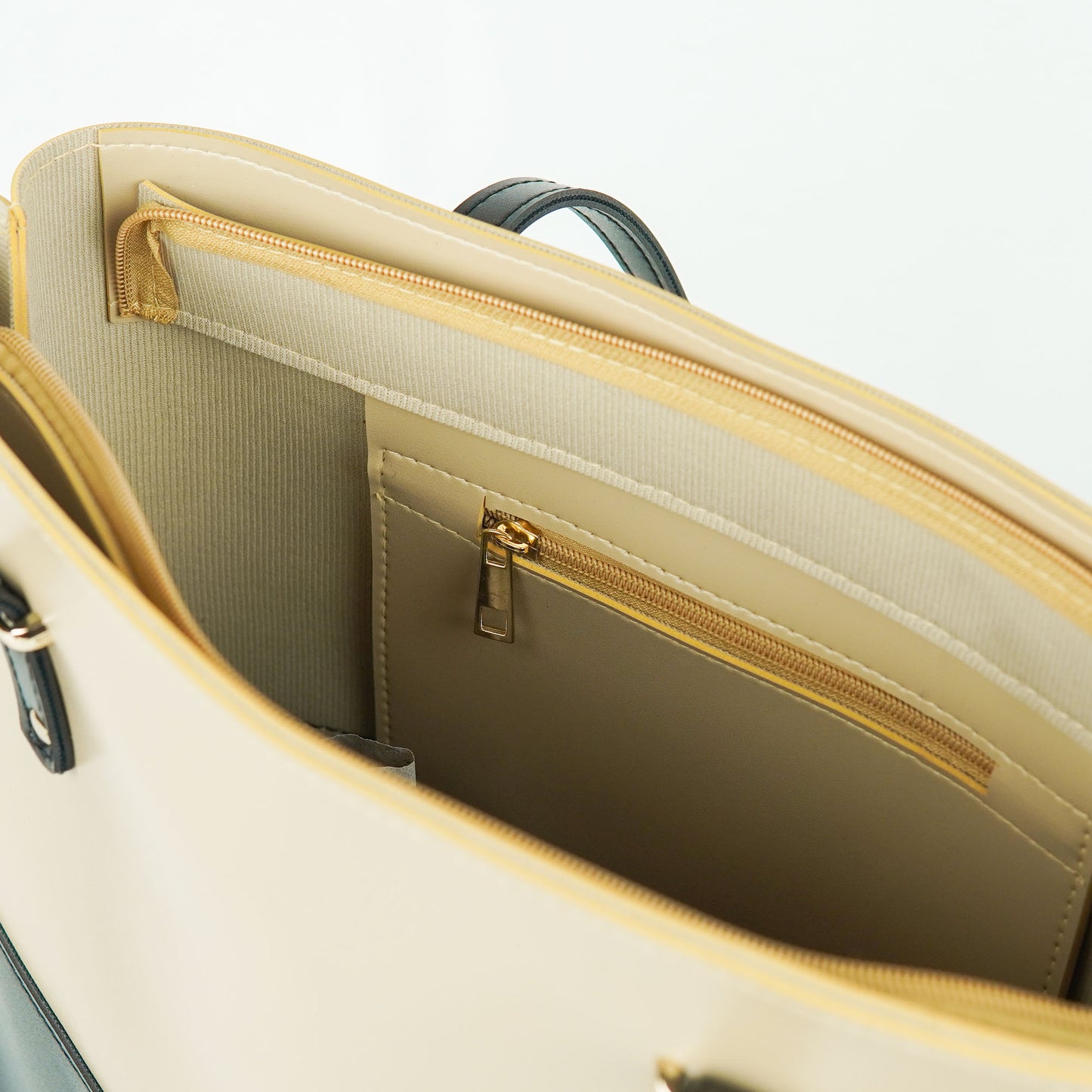 Berry Tote Bag set of 2 Beige & Black