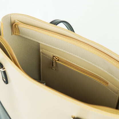 Berry Tote Bag set of 2 Beige & Black