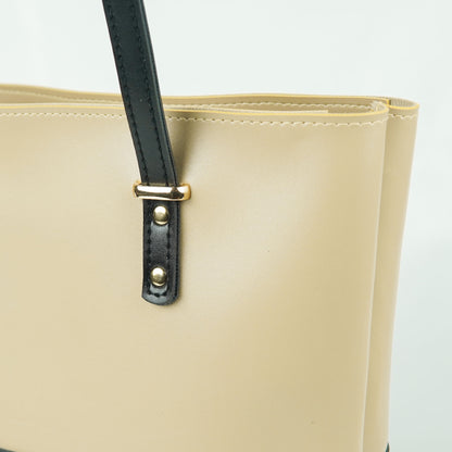 Berry Tote Bag set of 2 Beige & Black