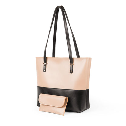 Berry Tote Bag set of 2 Peach & Black