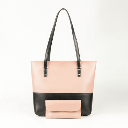Berry Tote Bag set of 2 Peach & Black