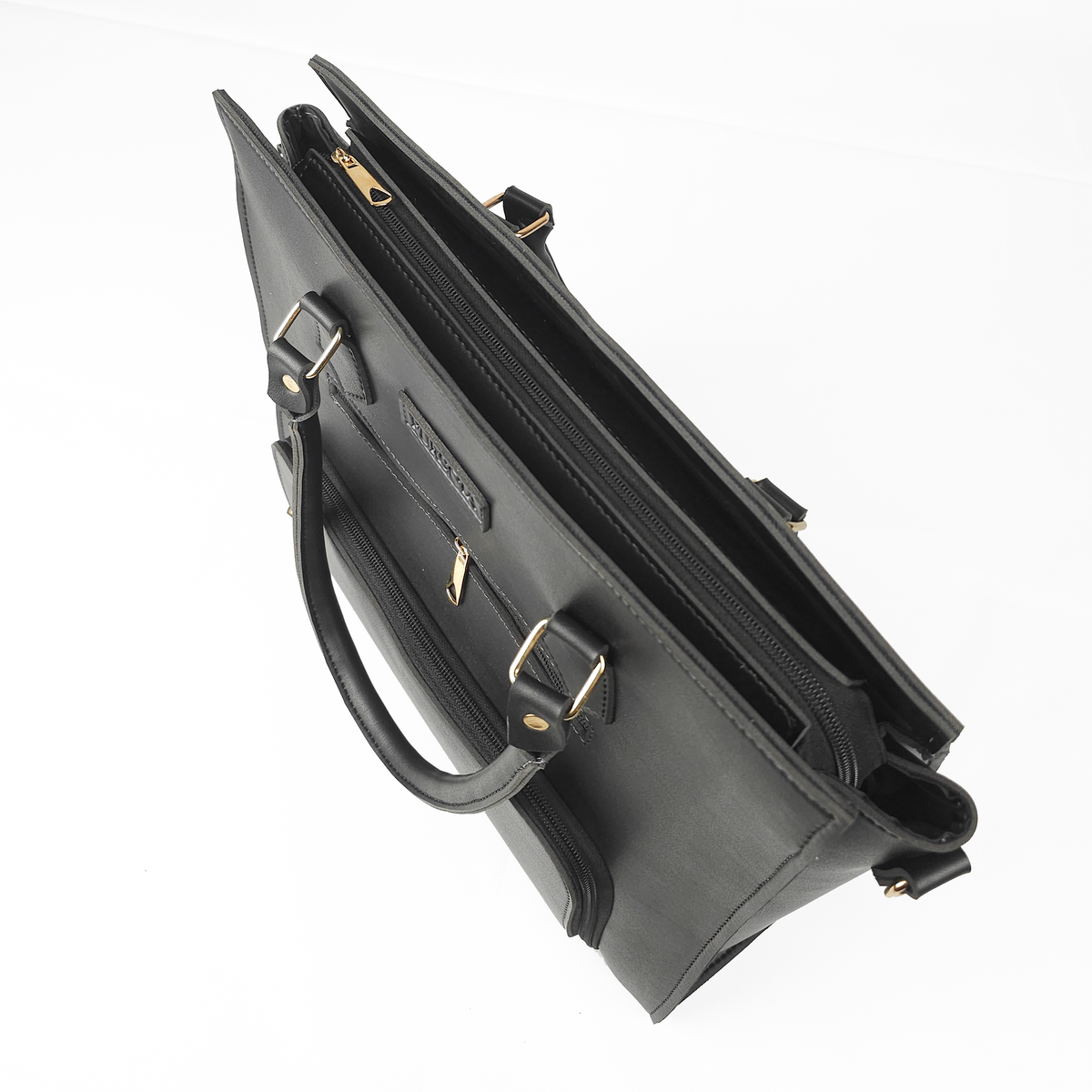 Aria Multi-Pocket Shoulder Tote - Black