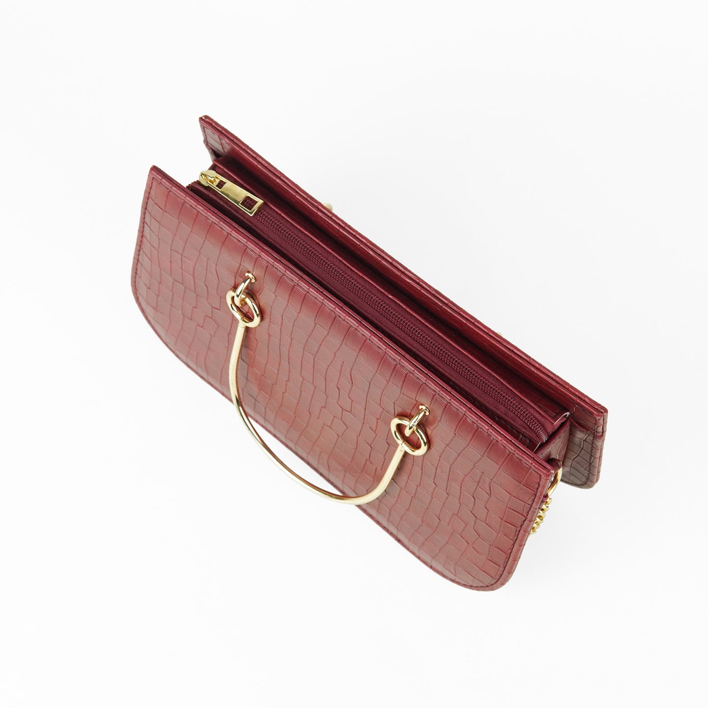 Solana Premium Bag Crocodile Maroon