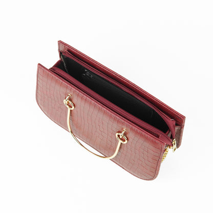 Solana Premium Bag Crocodile Maroon
