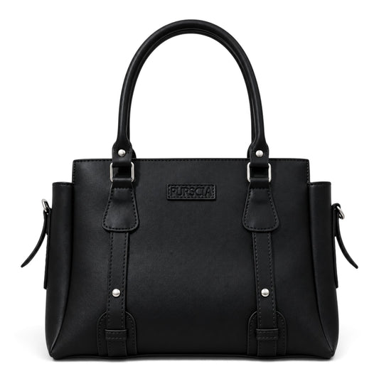 Calis Leather Shoulder Bag Black
