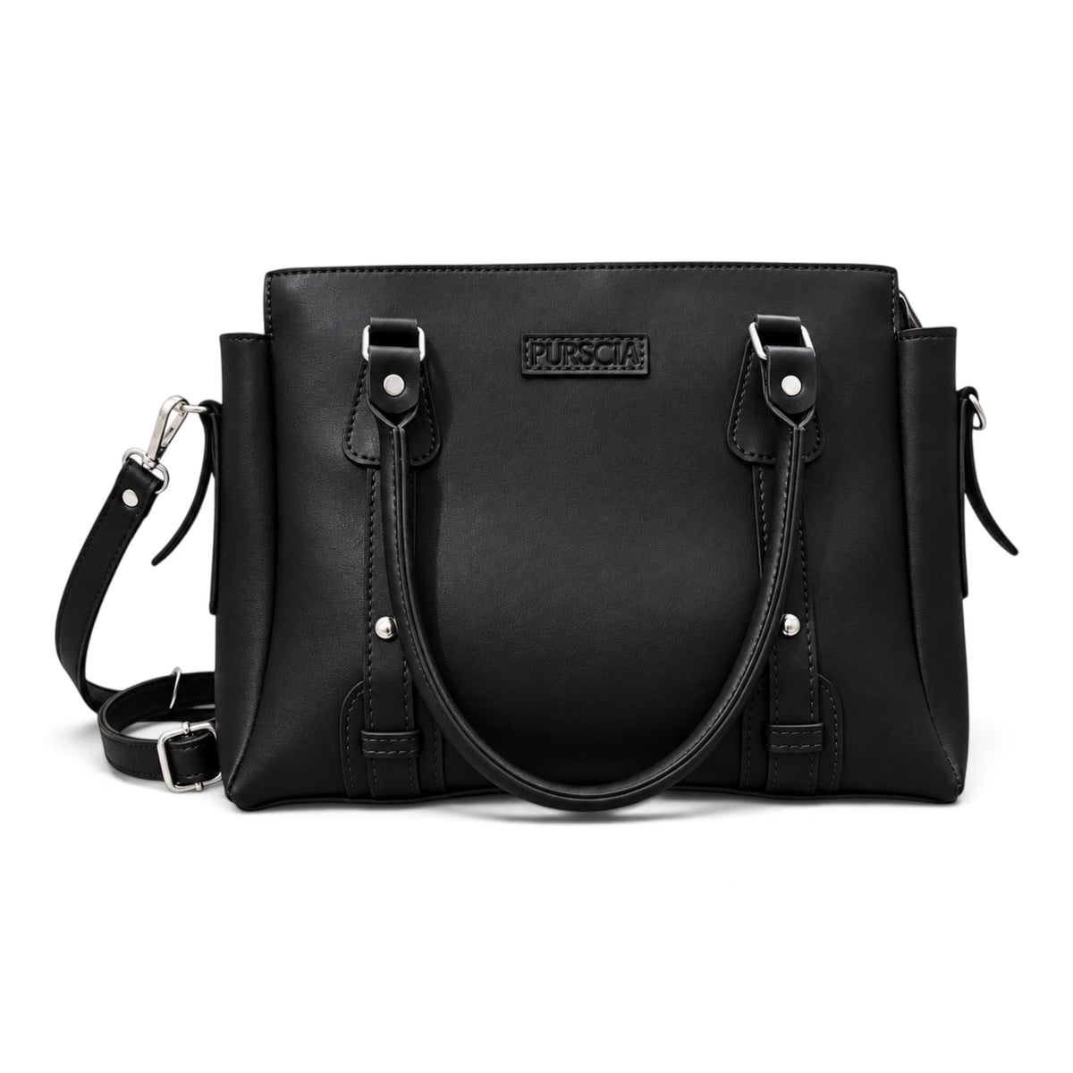 Calis Leather Shoulder Bag Black